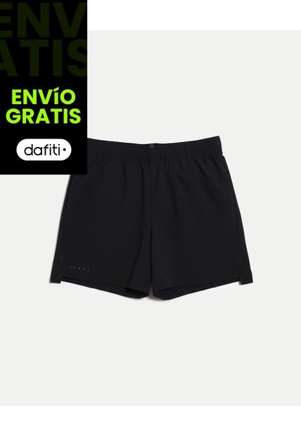 Bermuda  Para Hombre Deportiva Medio Color Negro Marca Atmos #32100182