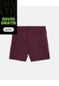 Bermuda  Para Hombre Deportiva Largo Color Vino Marca Atmos #32100160 de Atmos