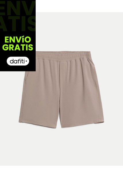 Bermuda  Para Hombre Deportiva Largo Color Beige Marca Atmos #32100140
