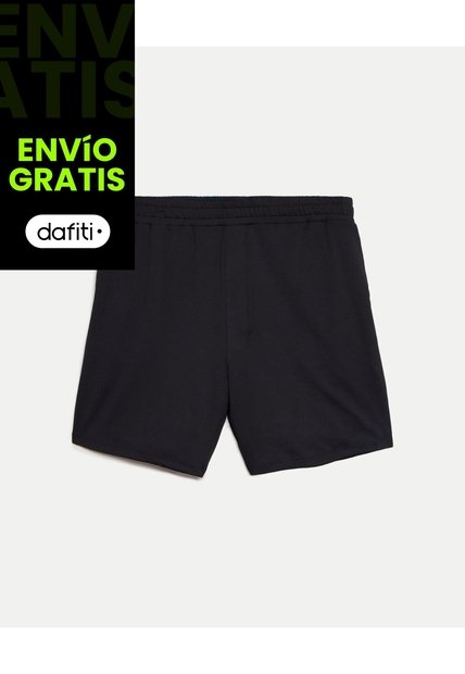 Bermuda  Para Hombre Deportiva Largo Color Negro Marca Atmos #32100159