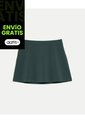 Falda Aerius Con Biker Para Mujer  Deportiva  Color Verde Marca Atmos de Atmos