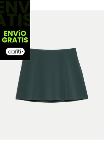 Falda Aerius Con Biker Para Mujer  Deportiva  Color Verde Marca Atmos Atmos