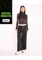 Pantalón Amplio Alotech Con Pretina Para Mujer  Deportiva  Color Negro Marca Atmos de Atmos