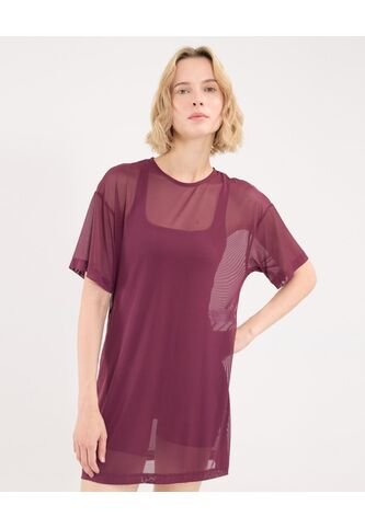 Vestido Para Mujer M/C Corto Color Vino Marca Atmos #31170022 Atmos