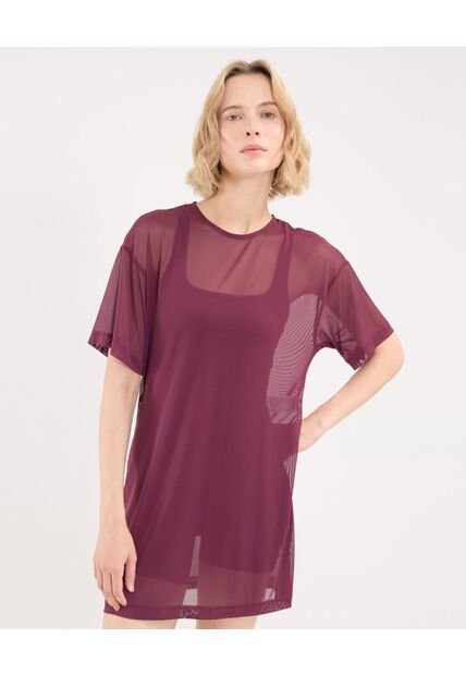 Vestido Para Mujer M/C Corto Color Vino Marca Atmos #31170022