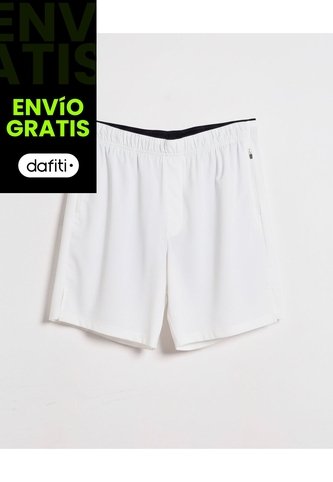 Bermuda  Para Hombre Deportiva Largo Color Blanco Marca Atmos #32100156 Atmos
