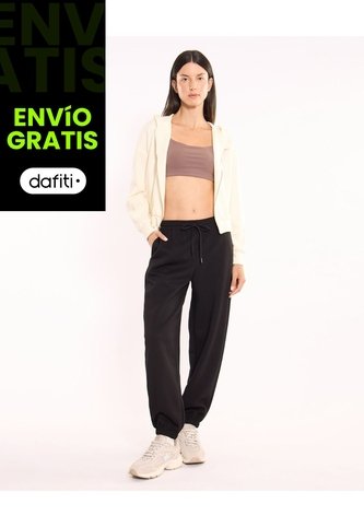 Pantalón Jogger Plush Deportivo Para Mujer  Deportiva  Color Negro Marca Atmos Atmos
