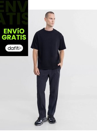 Pantalón Bota Recta Smartech Training  Para Hombre Negro Atmos Atmos
