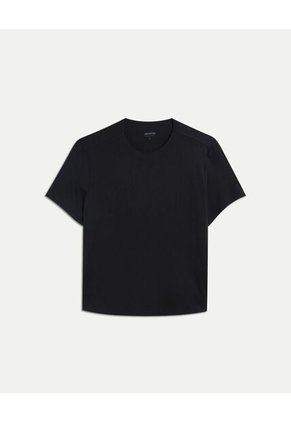 Camiseta Para Mujer Manga Corta Cuello Redondo Color Negro Marca Atmos #31090309