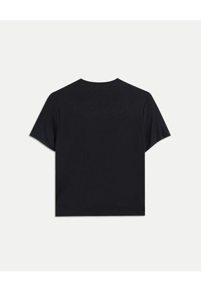 Camiseta Para Mujer Manga Corta Cuello Redondo Color Negro Marca Atmos #31090309