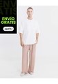 Pantalon Barrel En Burda Liviana  Para Hombre Crema Atmos de Atmos