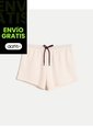 Short Amplio Tejido Suave Para Mujer  Deportiva  Color Beige Marca Atmos de Atmos