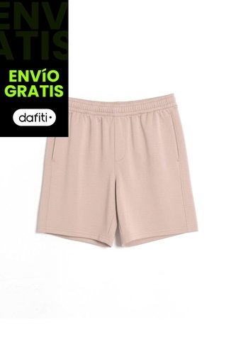 Short Con Cortes Plush  Para Hombre Beige Atmos Atmos