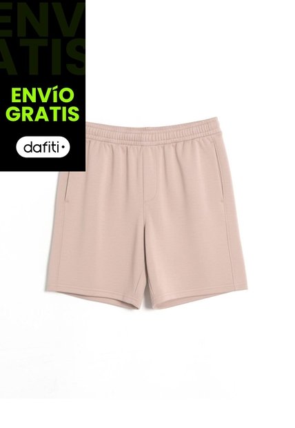 Short Con Cortes Plush  Para Hombre Beige Atmos