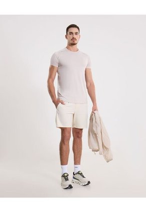 Camiseta Para Hombre Manga Corta Cuello Redondo Color Beige Marca Atmos #32090272