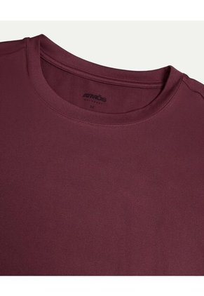 Camiseta  Para Hombre Manga Corta Cuello Redondo Color Vino Marca Atmos #32090275