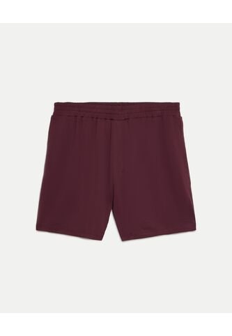 Bermuda  Para Hombre Deportiva Largo Color Vino Marca Atmos #32100160 Atmos