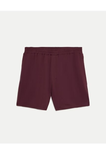 Bermuda  Para Hombre Deportiva Largo Color Vino Marca Atmos #32100160