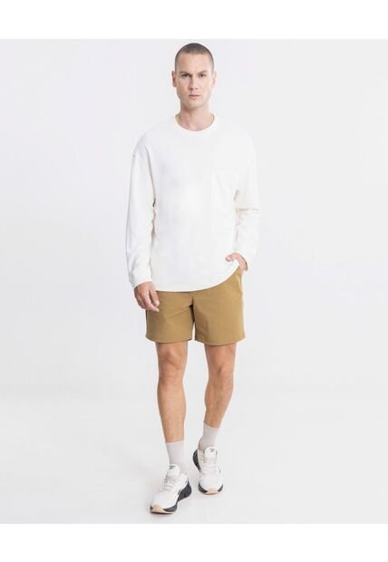 Bermuda  Para Hombre Regular Corto Color Camel Marca Atmos #32100177