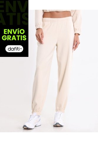 Jogger Plush Suave Relajado Para Mujer  Deportiva  Color Beige Marca Atmos Atmos