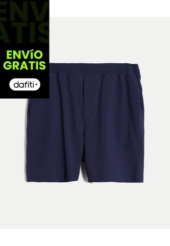 Bermuda  Para Hombre Deportiva Largo Color Azul Marca Atmos #32100151 Atmos