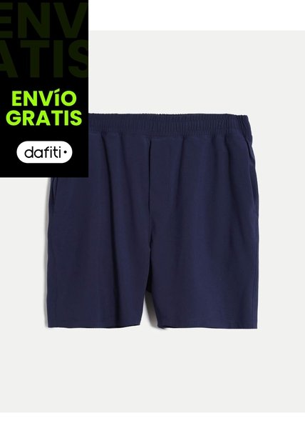Bermuda  Para Hombre Deportiva Largo Color Azul Marca Atmos #32100151