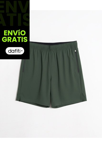 Bermuda  Para Hombre Deportiva Largo Color Verde Marca Atmos #32100158