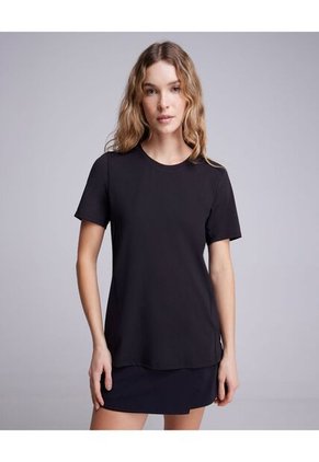 Camiseta Para Mujer Manga Corta Cuello Redondo Color Negro Marca Atmos #31090086