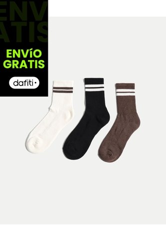 Pack X 3 De Medias Caña Media X3 Para Mujer Surtido Atmos Atmos