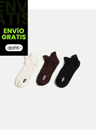 Pack X 3 Medias Tobilleras X3 Para Mujer Vino Atmos Atmos