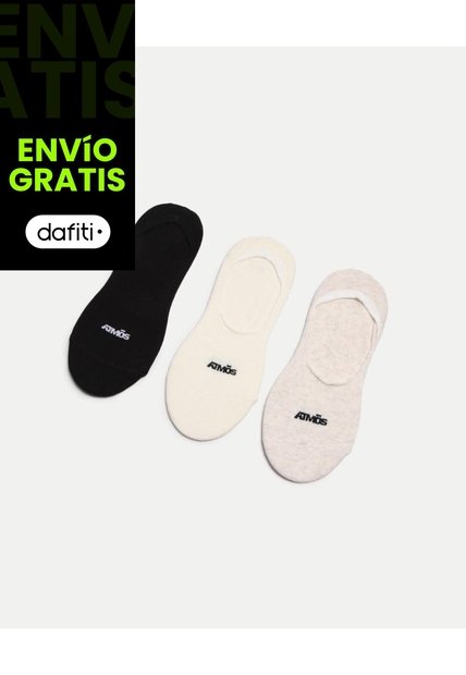 Pack X3 Medias Baleta X3 Para Mujer Crema Atmos