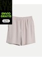 Bermuda Para Hombre Deportiva Largo Color Beige Marca Atmos #32100152 de Atmos