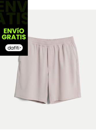 Bermuda Para Hombre Deportiva Largo Color Beige Marca Atmos #32100152 Atmos