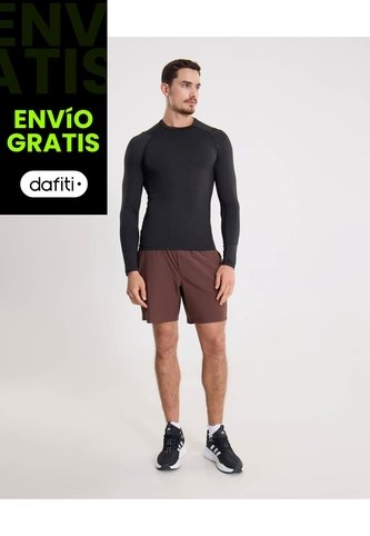 Bermuda Para Hombre Deportiva Largo Color Café Marca Atmos #32100141 Atmos