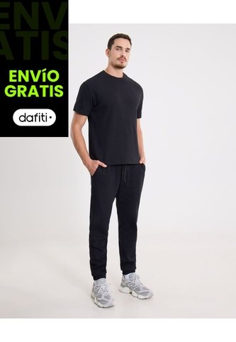 Pantalón Jogger Texturizado Galiet  Para Hombre Negro Atmos Atmos