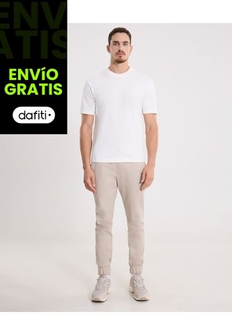 Pantalón Jogger Texturizado Galiet  Para Hombre Beige Atmos Atmos
