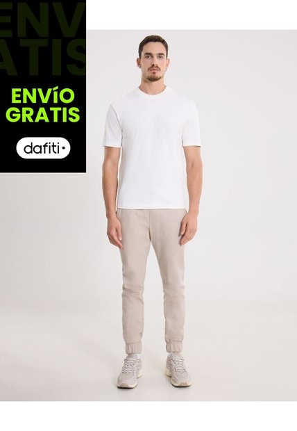 Pantalón Jogger Texturizado Galiet  Para Hombre Beige Atmos