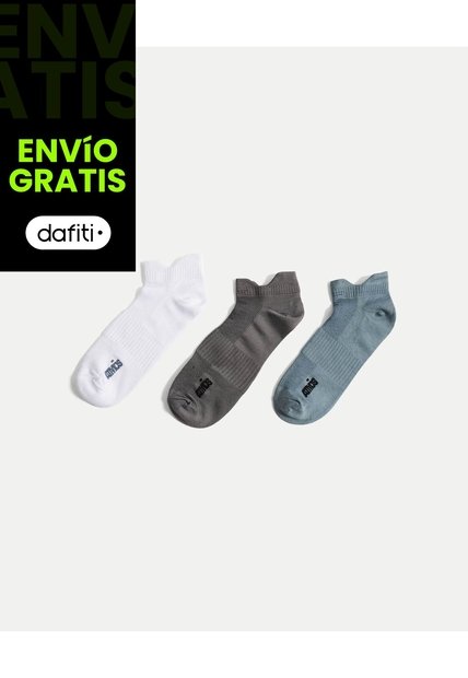 Pack X3 Medias Tobilleras X3 Para Hombre Azul Atmos