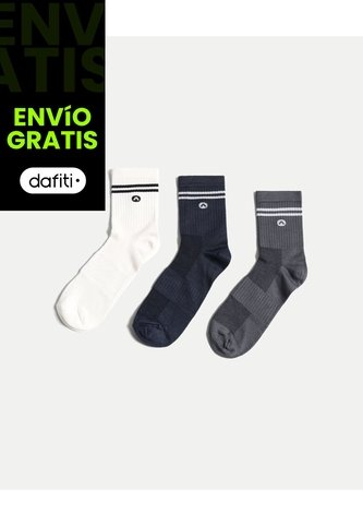 Pack X3 Medias Caña Media X3 Para Hombre Surtido Atmos Atmos