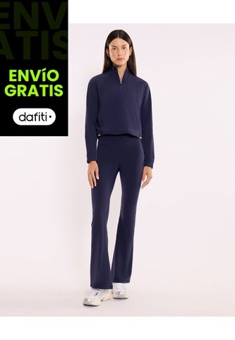Leggings Flare Aerius Skin  Para Mujer Azul Atmos Atmos
