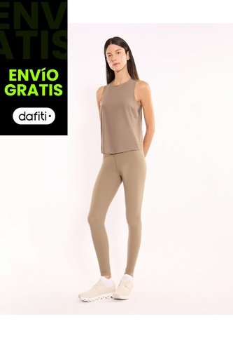 Leggins Pretina Cruzada Aerius Skin  Para Mujer Mocca Atmos Atmos