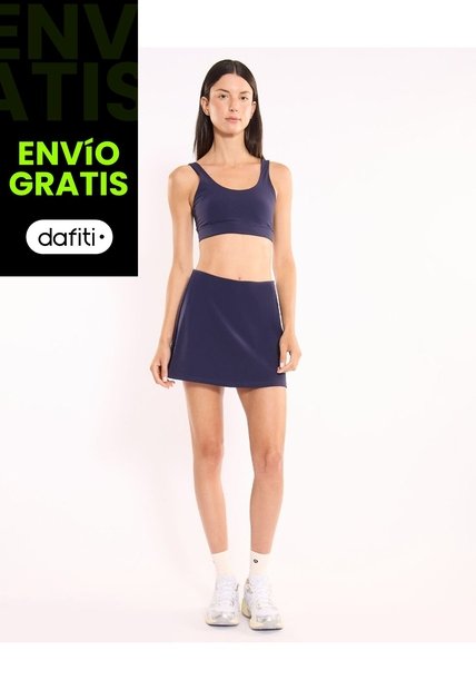 Falda Aerius Con Biker Para Mujer  Deportiva  Color Azul Marca Atmos