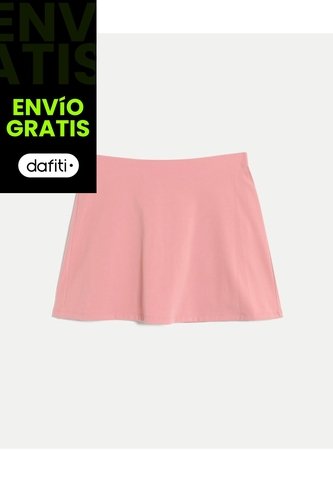 Falda Aerius Con Biker Para Mujer  Deportiva  Color Rosa Marca Atmos Atmos