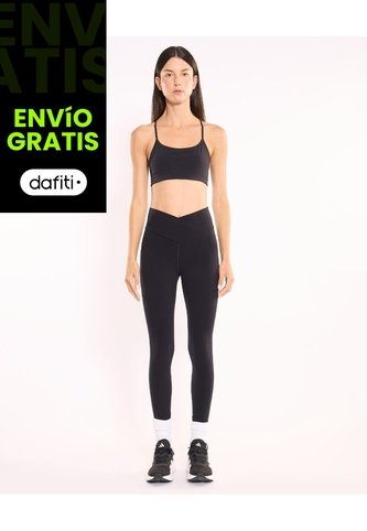 Leggins Pretina Cruzada Aerius Skin  Para Mujer Negro Atmos Atmos