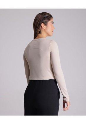 Camiseta Para Mujer Manga Larga Color Beige Marca Atmos #31090146