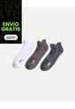 Pack X3 Medias Tobilleras X3 Para Hombre Gris Atmos de Atmos
