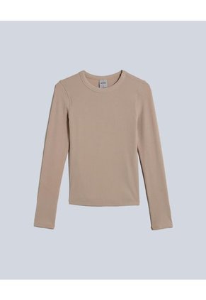 Camiseta Para Mujer Manga Larga Color Beige Marca Atmos #31090146