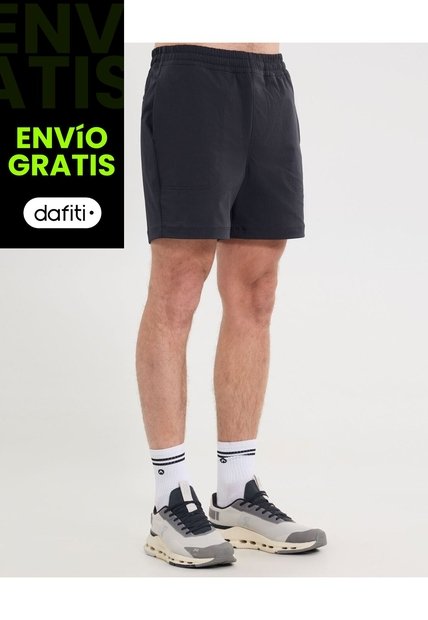 Short Moda En Plano  Para Hombre Negro Atmos