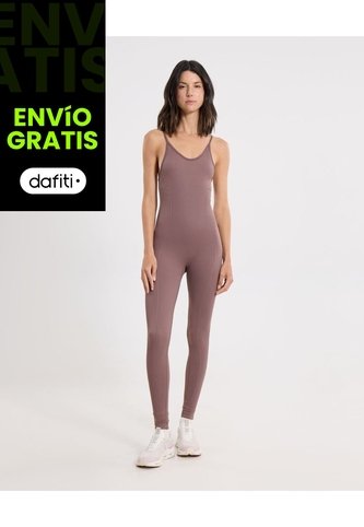 Enterizo Para Mujer Manga Sisa Color Café Marca Atmos #31320031 Atmos
