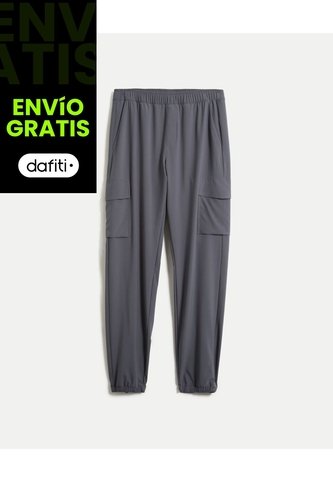 Pantalón Jogger Training Cargo  Para Hombre Gris Atmos Atmos